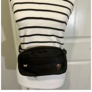 Valentino Orlandi Nylon Black Belt Bag
